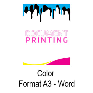 Print document Word Color A3