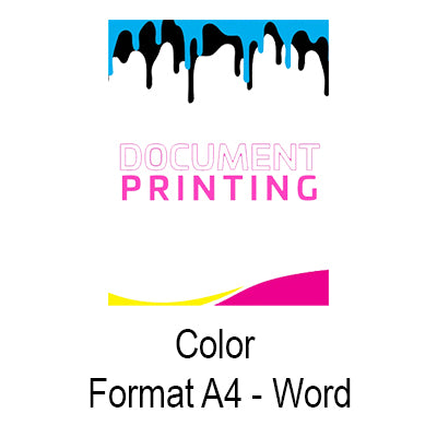 Print document Word Color A4